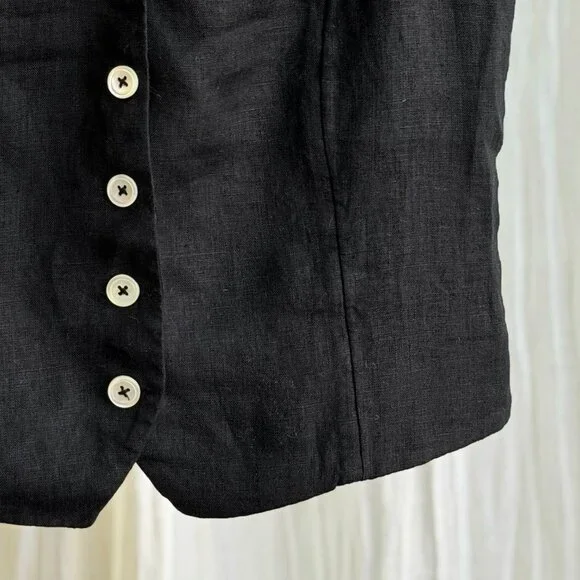 J.Crew Linen Button Down Vest - Size 4 - Picture 4 of 4